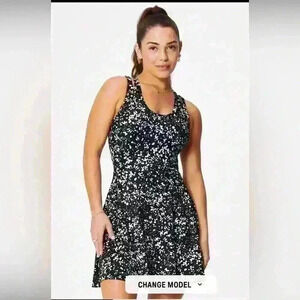 Fabletics Boost Performance Dress with built in bra and shorts with pockets